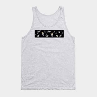 Sci Fi Astronaut Animals Floating In Wide Space Tank Top